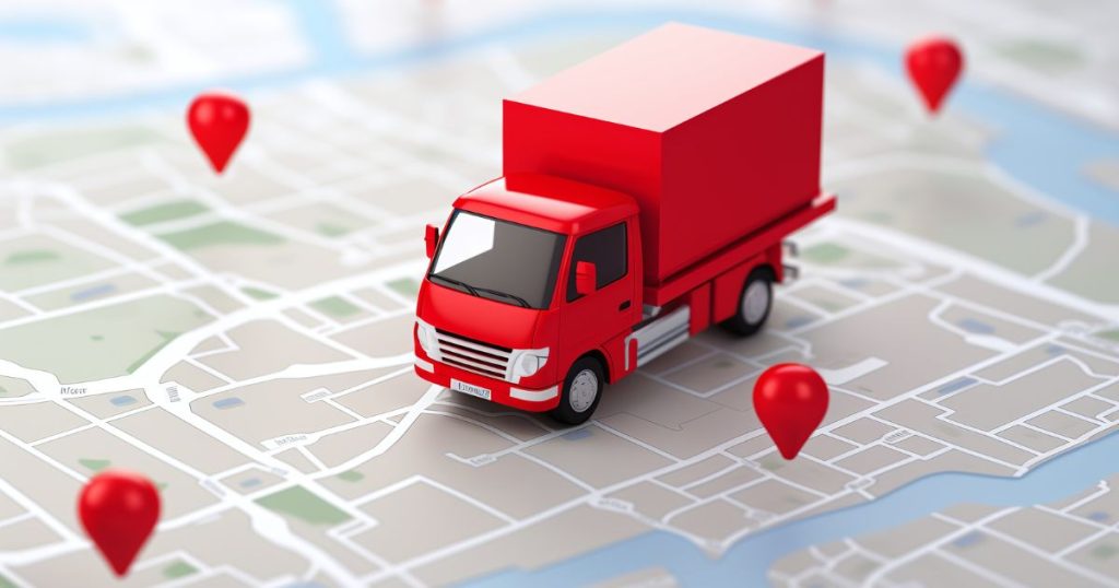 A red truck image for blog about the cons of being a long haul lorry driver.